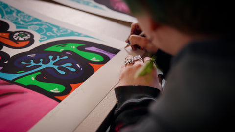 Samarbeidsverk. Maud og Lavrans. Piggtråd og Rosemaling