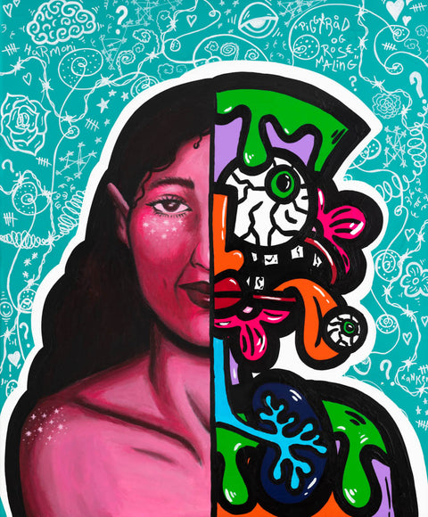 Samarbeidsverk. Maud og Lavrans. Piggtråd og Rosemaling