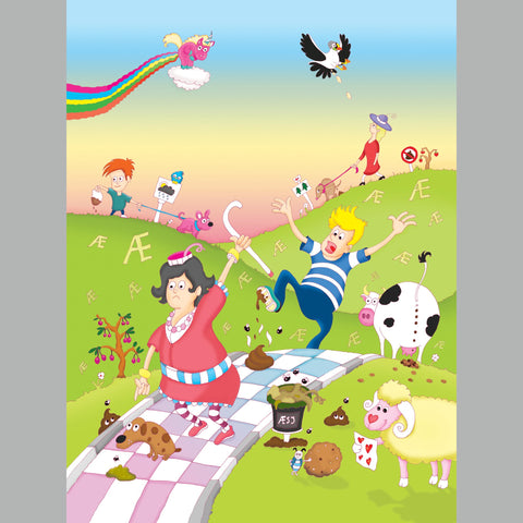 Illustrasjonene fra boken: ABC for barske barn.